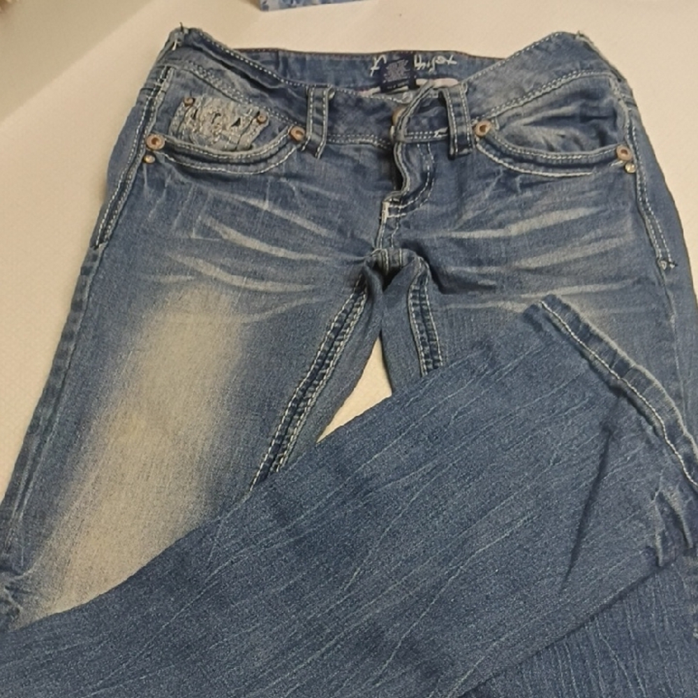 Amethyst Jeans Blue Boot Cut with Intricate Pocket Design - Picture 5 of 5